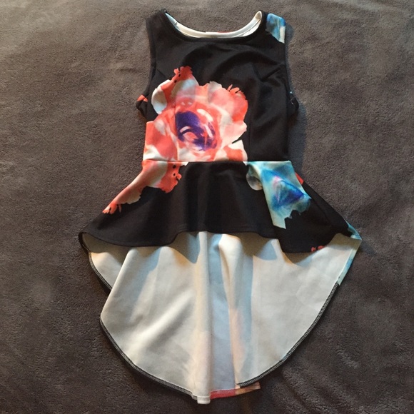 Peplum, high-low racerback tank