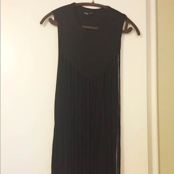 ASOS Fringe Black Dress. Very fun with fringe!