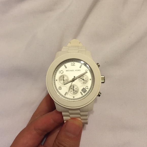 Michael Kors white silicon strap watch, brand new