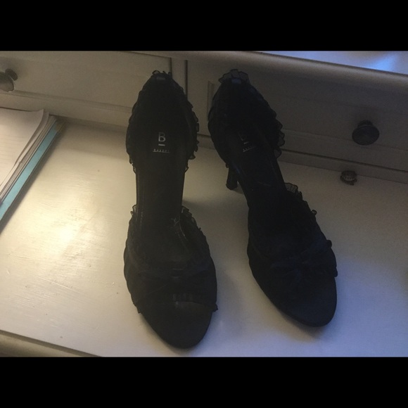 Bakers Black Heel with Lace detail