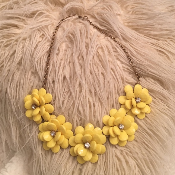 Jcrew yellow flower necklace