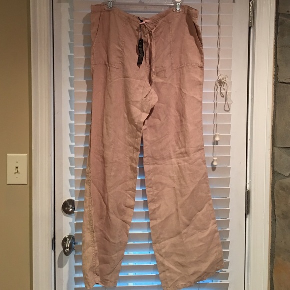 New Victoria's Secret Beige Linen Pants 14/L