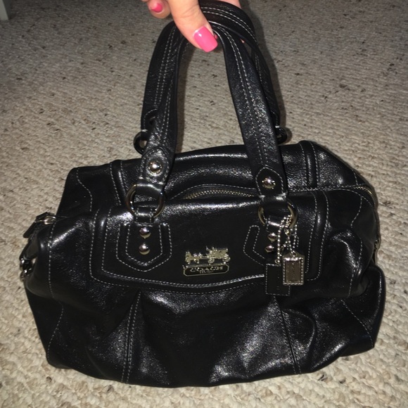 Coach Purse-Black Leather