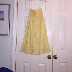 Vineyard Vines yellow strapless dress