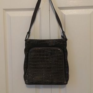 Brighton Croco Patent Leather Handbag