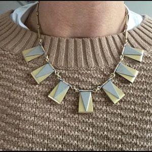 J.Crew gold & silver geometric necklace