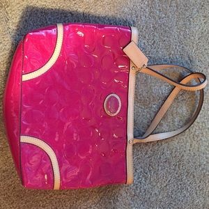 Cute hot pink mini Coach purse