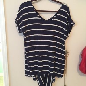 Anthropologie Navy Stripe Shirt