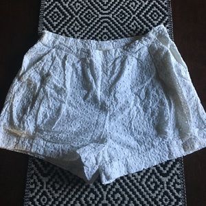 H&M high waisted eyelet shorts!