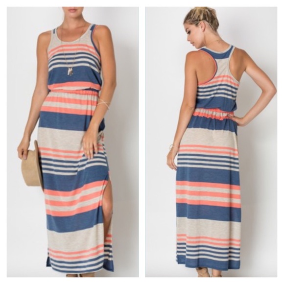 Striped Racerback Dress - Picture 1 of 2