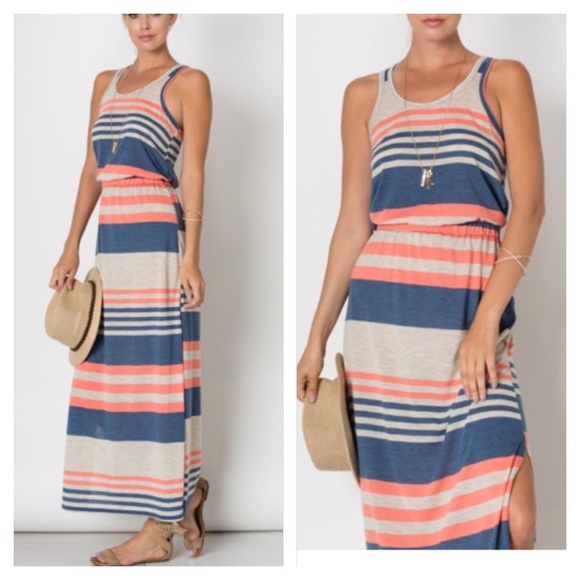 Striped Racerback Dress - Picture 2 of 2