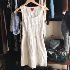 White eyelet summer dress