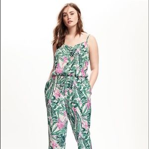 Printed plus size romper