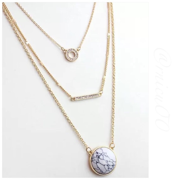 Boutique Jewelry - 🎉HP!🎉3 Layer Gold & White Turquoise Necklace!