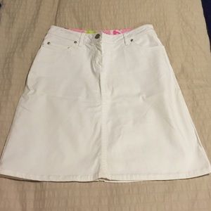Lilly Pulitzer white jean skirt