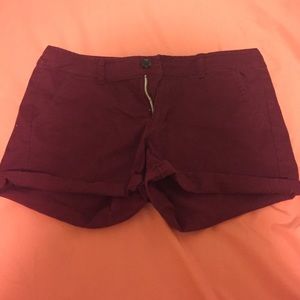 AE burgundy shorts