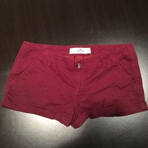 Burgandy Hollister shorts