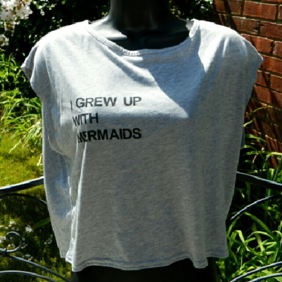 Divided | "I Grew Up With Mermaids" Gray Top