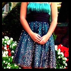 Gold sparkle party dress