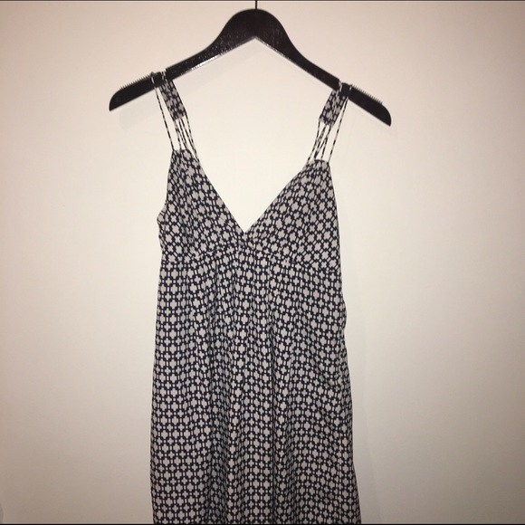 Greylin navy and cream baby doll dress.