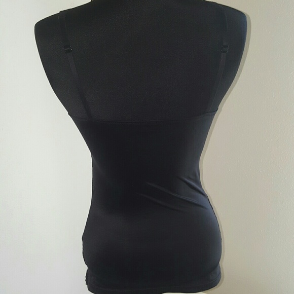 NWT black lace tank with gold underlay - Picture 2 of 2