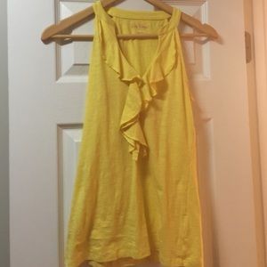 Yellow ruffled Lilly Pulitzer Tank!