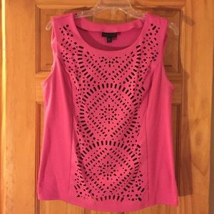 Pink & Black Dye Cut Top