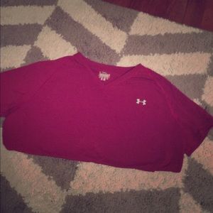 Medium burgundy under amour shirt
