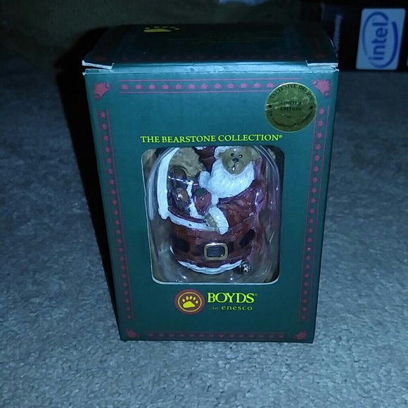 Ltd Edition Santa Bellybear Basket of Joy Ornament - Picture 1 of 4