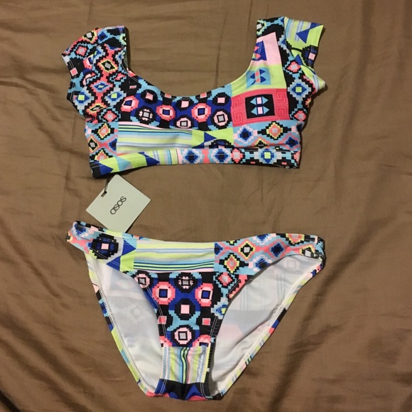 Asos Geometric Two Piece Swim