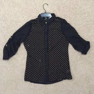 Black and gold button up shirt