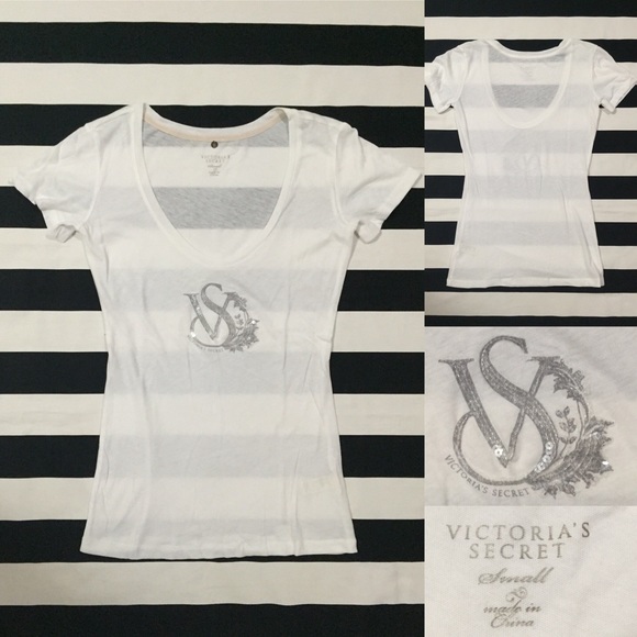 Victoria's Secret Tops - [Victoria's Secret] short sleeved white tshirt szS