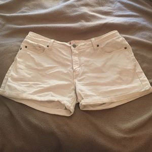 White Jean Shorts