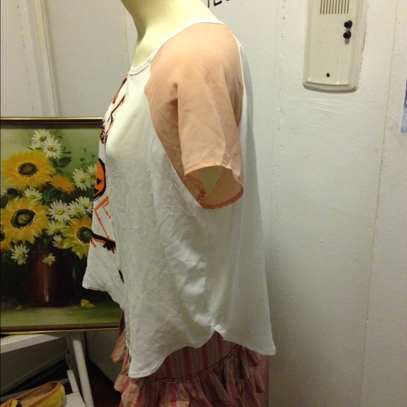 ‼️ON SALE‼️Owl raglan s/slv poly top - Picture 2 of 3