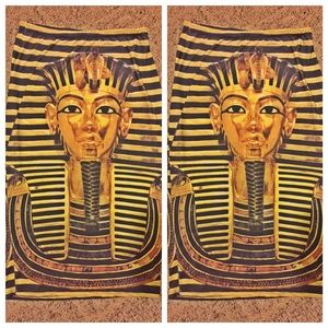 King TUT Midi Skirt Stretchy Sz. Large UNIQUE RARE