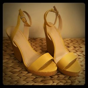Xhilaration Yellow Wedge Sandal