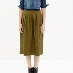 Madewell Pleated Midi Skirt