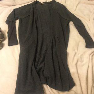 Free People long gray cardigan