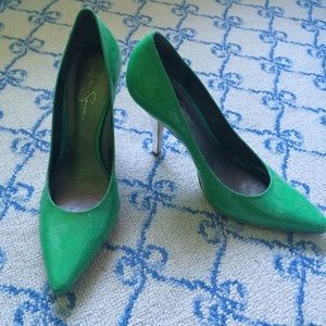 Jessica Simpson stilettos, green