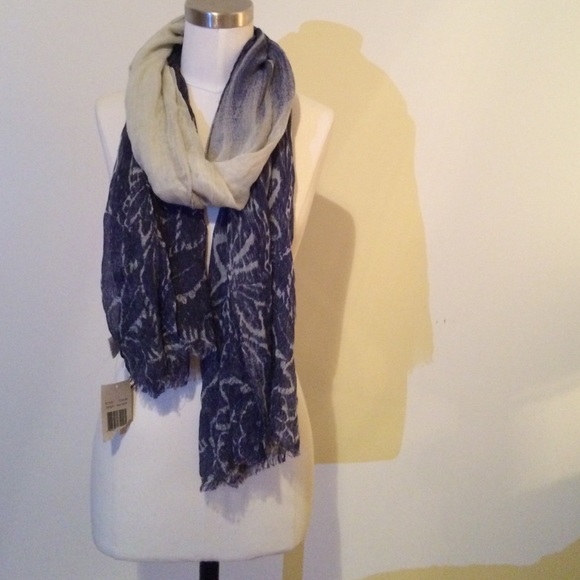 SOLD Free Spirit Blue & White Scarf
