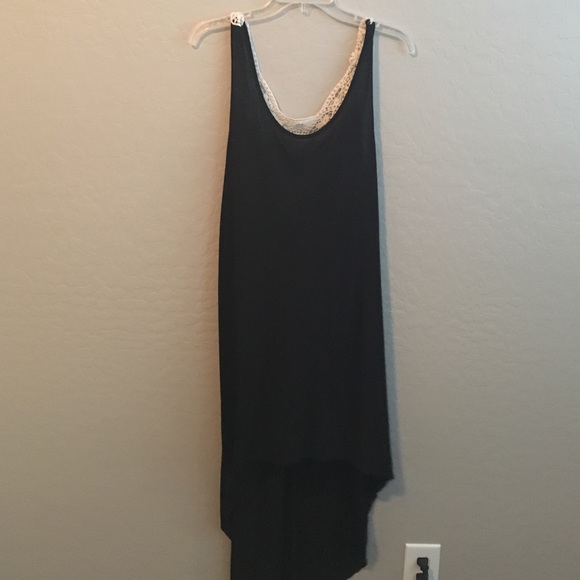 Black high-low dress