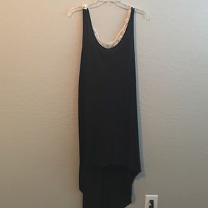 Black high-low dress
