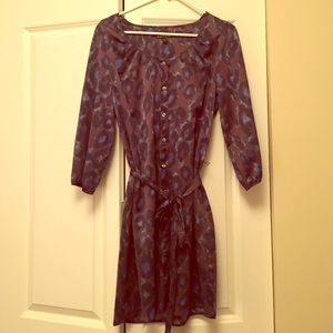 LAST CALL- Express Brown & Blue Dress - Medium