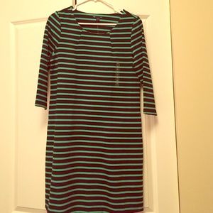 NWT - LAST CALL - Gap Blue & Green Striped Dress
