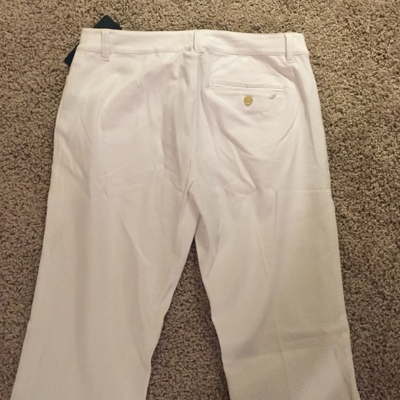 White cotton casual slacks - Picture 2 of 2