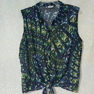 Sheer Patterned Blouse