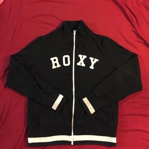 Roxy Black with white full zip jacket