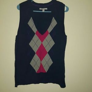 Argyle v-neck sweater
