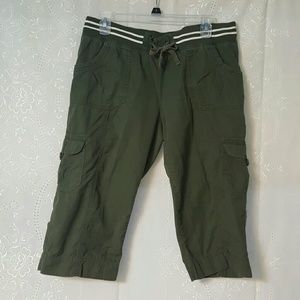 Forest Green Cargo Capris