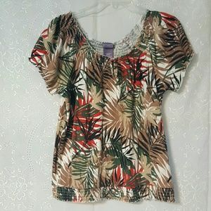 Tropical Print Blouse
